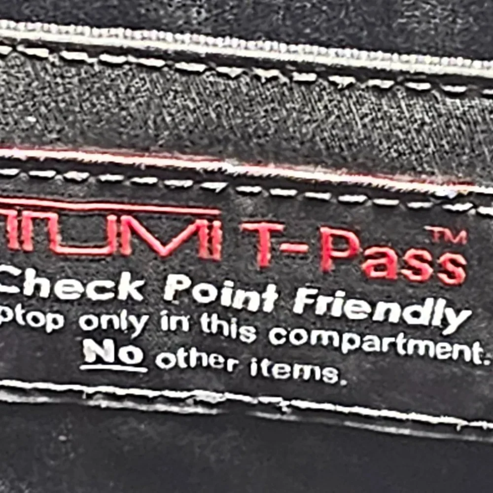 Black Tumi Alpha Bag Strap Adjustable Laptop Brief Case Briefcase Handles T-Pass